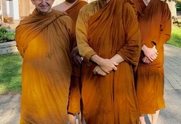 with the Tisarana monks