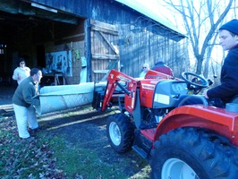 A good opportunity to use our shiny red tractor