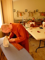 Sewing the kathina robe