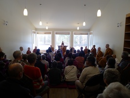 Quite a good crowd showed up for the opening of the Bhikkhu Vihara