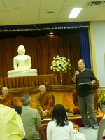 Mark, the contractor who built the new vihara speaks about the new building