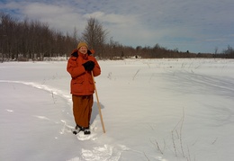 LP Viradhammo gets in some snowshoeing