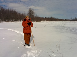 LP Viradhammo gets in some snowshoeing
