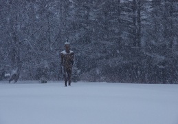 Another view of the Buddha in the snow