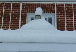 The Buddha with a snowy covering