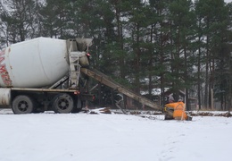 The heated concrete truck