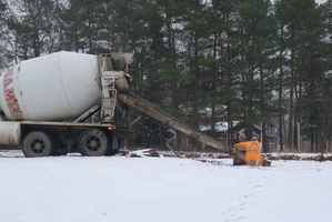 The heated concrete truck