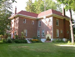 A view of the back of the house