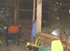 A look at the interior of the barn