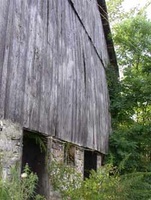 The bottom of the barn