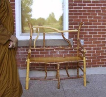 A bench donated by a monastery supporter