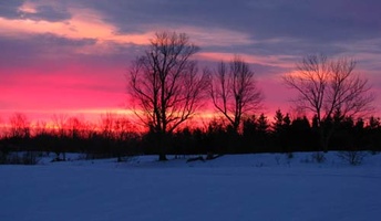 A beautiful winter sunset