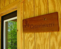 The new cetovimutti sign hangs outside of the cetovimutti kuti