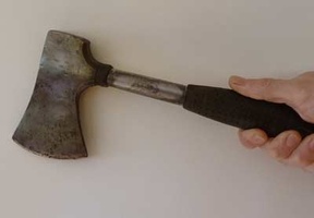 The monastery hatchet: one of the hard-working members of the community