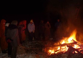 A good gathering for the new year's eve bonfire