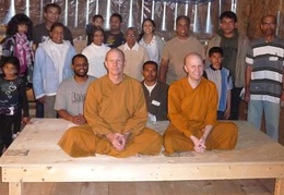 Ajahn Kusalo and Ven. Khemaratana on one of the new platforms