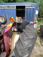 Replacing a tractor tire is no small feat!