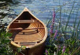 A canoe, at Ajahn Kusalo's canoe retreat