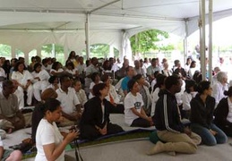 We rented a tent and filled it up for Ajahn Sumedho's vesak talk
