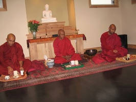 Bhante Gunaratana and two senior venerables from an Ottawa temple