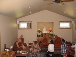 The Sangha assembled at the pah pah