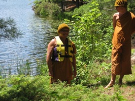 LP Kampong enjoyed kayaking on the lake