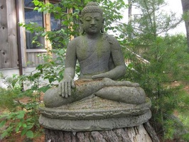 The Buddha outside Denny's cottage