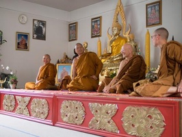 The bhikkhus on the asana