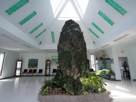 A huge piece of jade formed a centrepiece in the monastery