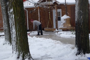 Snow shoveling: hard work and good exercise