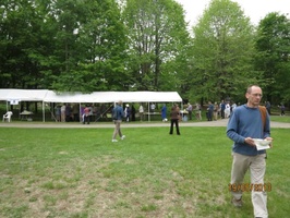 A wide view of the food tent