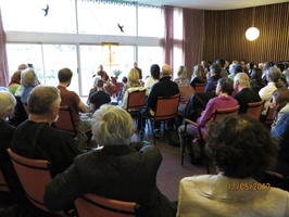 Another view of the talk at Quaker House