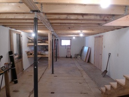 The basement of the new workshop