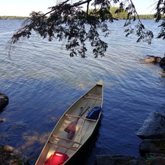 canoe on new property