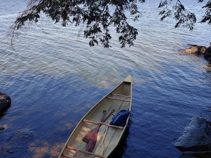 canoe on new property